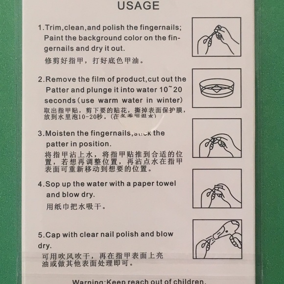 3/ $12 Nail Art Waterslide Tattoo Orange Pink Rose - Picture 2 of 7